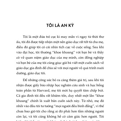 Kì Tích Giáo Dục Gia Đình - Con Đường Đến Harward Của Cô Gái Trương An Kỳ