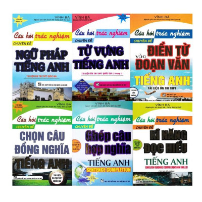 Sách Câu Hỏi Trắc Nghiệm Tiếng Anh - Vĩnh Bá (Bộ 6 Cuốn)