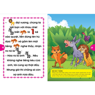 Combo 2 Quyển Phát Triển Tư Duy Và Ngôn Ngữ Cho Bé - Truyện Đọc Bằng Hình Ảnh - Truyện Ngụ Ngôn Thế giới đặc sắc - (VT)