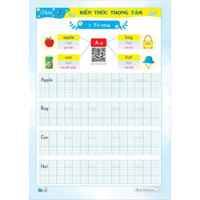 Ôn Hè Tiếng Anh Lớp 1 - Dành cho học sinh lớp 1 lên 2 - Bản Quyền