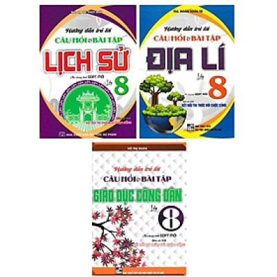 Sách - Hướng Dẫn Trả Lời Câu Hỏi Và Bài Tập Lịch Sử + Địa Lí + Giáo Dục Công Dân Lớp 8 - Bám Sát SGK Kết Nối - Hồng Ân