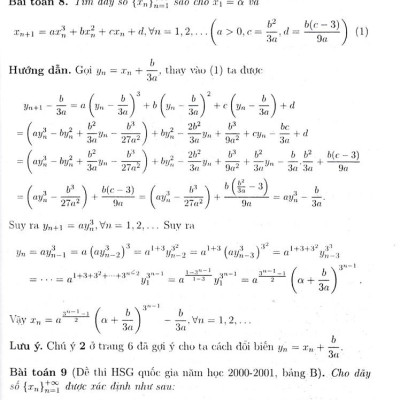 Bồi Dưỡng Học Sinh Giỏi - Chuyên Khảo Dãy Số