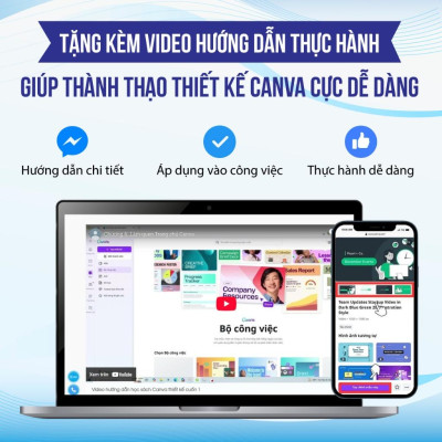 Sách Canva - Bộ 3 Cuốn 21 Ngày Làm Chủ Thiết Kế Canva, Tặng Kèm Video Hướng Dẫn, File Thực Hành