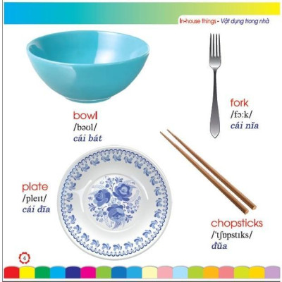 Sách - Em Học Tiếng Anh Qua Hình Ảnh Theo Chủ Đề - Vật Dụng Trong Nhà - Hồng Ân