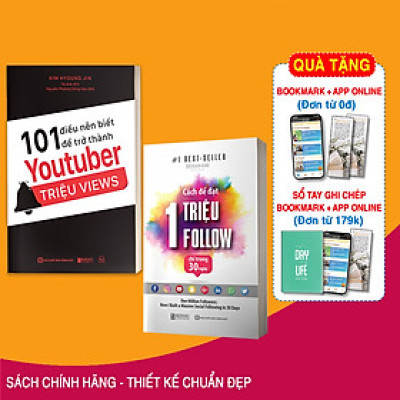 Combo 2 Cuốn: Cách Để Đạt 1 Triệu Follow Chỉ Trong 30 Ngày Và 101 Điều Nên Biết Để Trở Thành Youtuber Triệu Views
