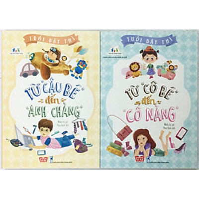 Combo 2 cuốn Tuổi dậy thì - Từ cô bé đến cô nàng + Từ cậu bé đến anh chàng ( Tặng kèm 2 bookmark ngẫu nhiên như hình )