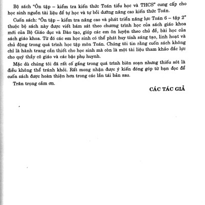 Ôn Tập-Kiểm Tra Nâng Cao Và Phát Triển Năng Lực Toán 6 - Tập 2