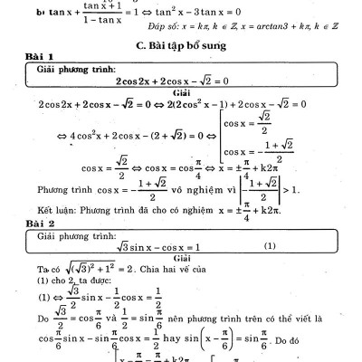 Giải Bài Tập Toán - Đại Số Giải Tích Lớp 11