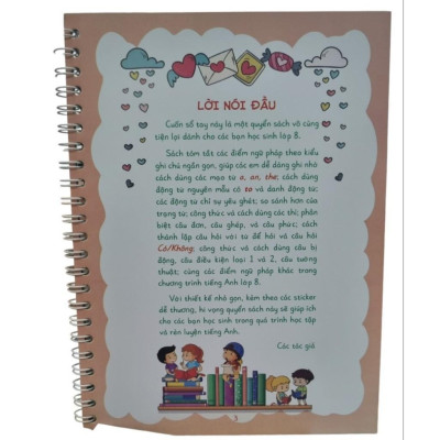 Sách - Notebook English Grade 8 - Tiếng Anh Lớp 8 - Dùng Chung Cho Các Bộ SGK Hiện Hành - Hồng Ân