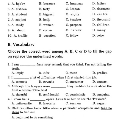 Ôn Tập Luyện Thi Trắc Nghiệm THPTQG 2019 - Môn Tiếng Anh
