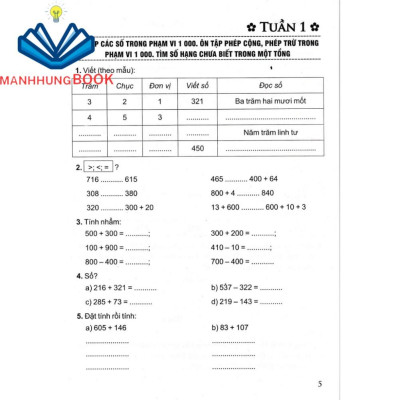 Sách - Bài Tập Nâng Cao Toán 3 - Dạng Vở Thực Hành (Biên Soạn Theo Chương Trình GDPT Mới)