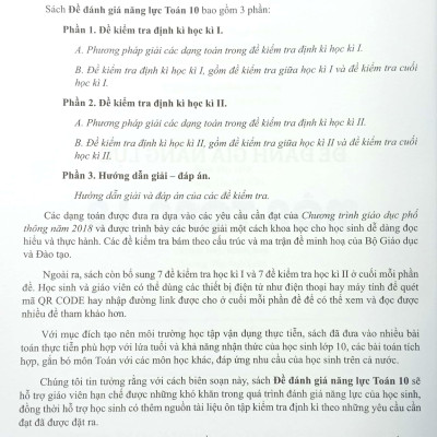 Đề Đánh Giá Năng Lực Toán 10 (Theo Chương Trình Giáo Dục Phổ Thông Mới)