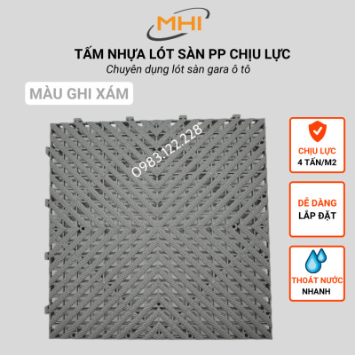[COMBO 11] Thảm nhựa lót sàn gara ô tô MHI - Cao 2.5 cm / trung tâm chăm sóc xe ô tô, khu vực rửa xe ô tô