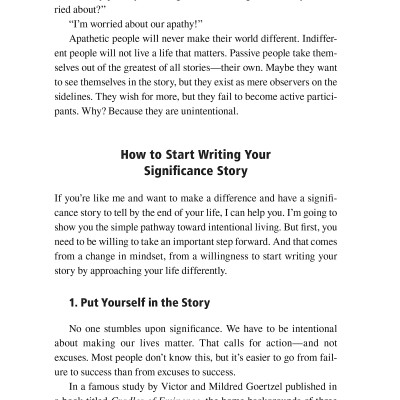 Intentional Living: Choosing A Life That Matters