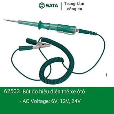 Bút Thử Điện 6v 12v 24v Cho Xe Hơi Sata 62503 , Bút đo hiệu điện thế xe ô tô- Hàng chính hãng