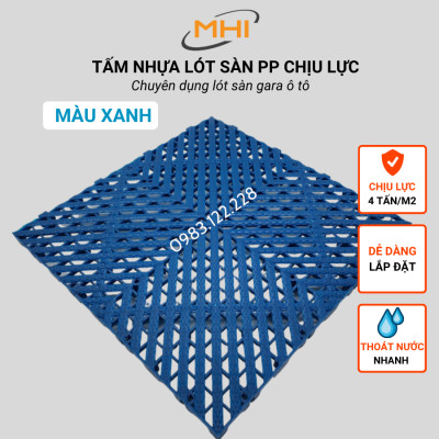 [COMBO 11] Thảm nhựa lót sàn gara ô tô MHI - Cao 2.5 cm / trung tâm chăm sóc xe ô tô, khu vực rửa xe ô tô