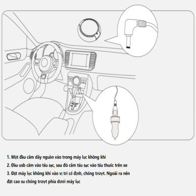 Máy khử mùi, lọc không khí Hyundai trong ô tô HY-12