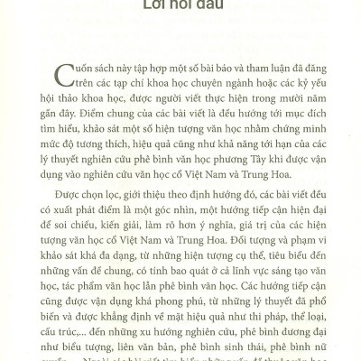 Văn Học Cổ Việt Nam Và Trung Hoa - Những Hướng Tiếp Cận