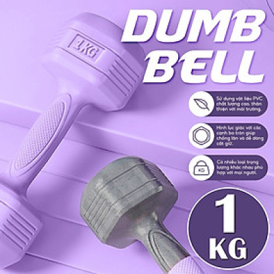Bộ 2 tạ tay Thái Lan 1kg cao cấp Model Q304 - Q314 tập Gym tại nhà (hàng nhập khẩu)