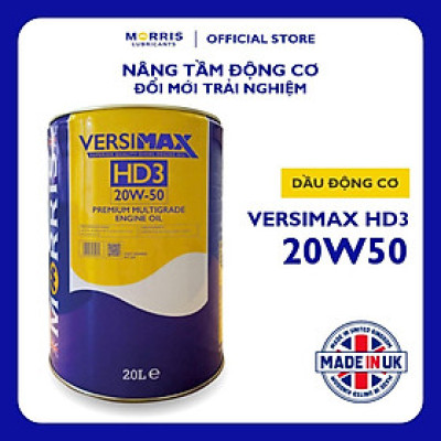 Dầu Nhớt Cao Cấp Cho Động Cơ Diesel Công Suất Lớn - Morris Lubricants Versimax HD3 20W-50 / Xô 20L