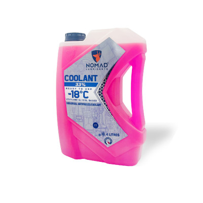 Nước Làm Mát Ô tô, Xe Máy Màu Hồng NOMAD COOLANT Antifreeze Can 4L Nhập Khẩu Chính Hãng