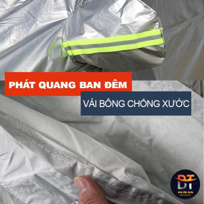 Bạt che kín bảo vệ xe ô tô Mitsubishi Grandis tráng bạc cao cấp, vải bông chống xước 3 lớp vải dù Oxford