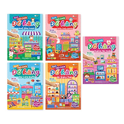 Combo 5 cuốn Sách Trò chơi Đồ hàng cho bé gái (Hơn 1000 Stickers)