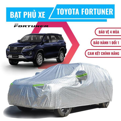 Bạt phủ xe ô tô 7 chỗ Toyota Fortuner 3 lớp chống nóng, chống thấm. Bạc phủ xe Fortuner, Bạt trùm xe SUV