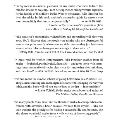 Go Big Now: 8 Essential Mindset Practices To Overcome Any Obstacle And Reach Your Goals