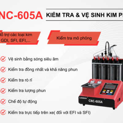 Máy xúc rửa và kiểm tra kim phun ô tô LAUNCH SmartSafe CNC-605A