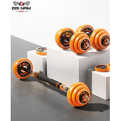 Bộ Tạ Tay Tháo Lắp 20kg Đa Năng FED720 Nhập Khẩu Chất Liệu Gang Mạ Niken