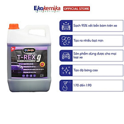 DUNG DỊCH RỬA XE MÁY Ô TÔ KHÔNG CHẠM EKOKEMIKA TREX-9 -5L