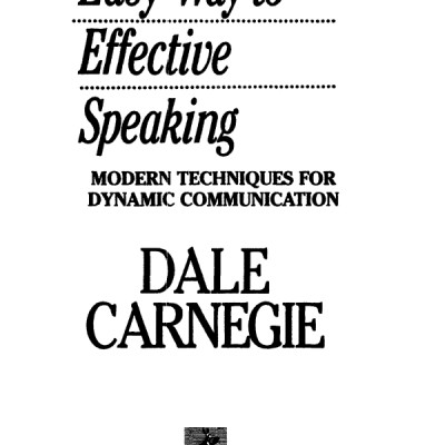 The Quick and Easy Way to Effective Speaking Mass Market Paperback 