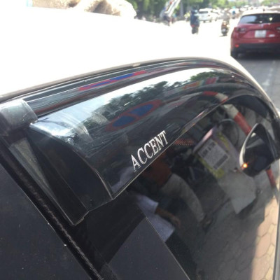 Bộ vè che mưa Hyundai Accent 2018-2019 chỉ mạ Crom cao cấp