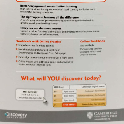 Eyes Open Level 1 Workbook w Online Practice