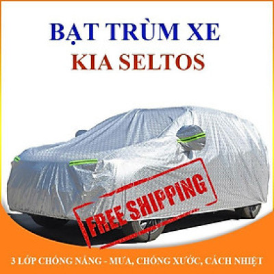 Bạt che phủ xe ô tô 5 chỗ Kia Seltos chống nắng mưa - bạt trùm xe ô tô 3 lớp chống nóng không thấm nước