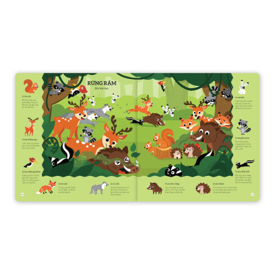 Sách cho bé - Thế Giới Động Vật - Tìm Kiếm Thông Minh Phát Triển Khả Năng Tập Trung - Dành cho trẻ từ 2-6 tuổi
