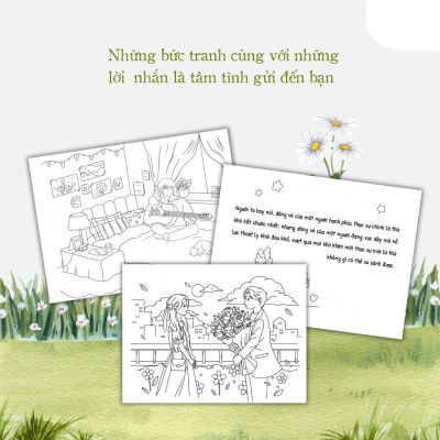 Sách Tô Màu Chữa Lành - Thong Dong Như Gió - Tự Tại Như Mây - 1980