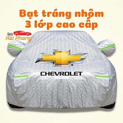Bạt Phủ Xe Ô Tô Chevrolet Spark, Colorado, Trailblazer, Aveo, Cruze, Orlando, Captiva - Chất Liệu Bạt Tráng Nhôm 3 Lớp