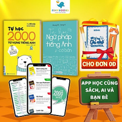 Sách - Combo Tự học ngữ pháp tiếng Anh cơ bản và Tự học 2000 từ vựng tiếng Anh theo chủ đề - Khổ nhỏ cầm tay