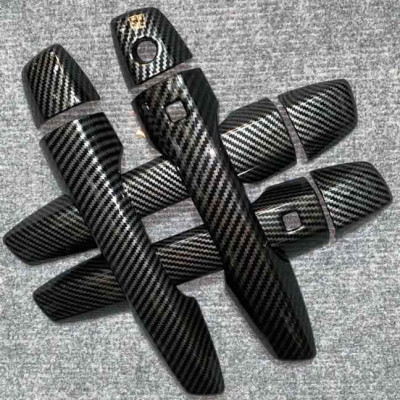 Bộ 8 Ốp Tay Nắm Hõm Cửa Dành Cho Xe Ô Tô Xpander 2018 2019 2020 Vân Cacbon