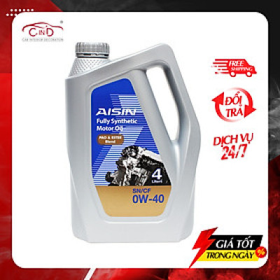 Nhớt Động Cơ AISIN ESEN0044P 0W-40 SN / CF Pao & Ester Blend 4L