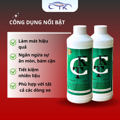 Nước Làm Mát Động Cơ Ô Tô Classic/ Prenium/ Super Coolant CTK Chính Hãng, Dung Tích 1L, Bảo Vệ Động Cơ Lâu Dài