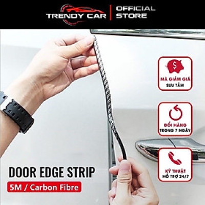 5 Mét Carbon Sợi Cửa Xe Ô Tô Chống Va Chạm Dây Ốp Lưng Sần Viền Cạnh Trầy Xước Bảo Vệ tạo Kiểu Trang Trí Xe Hơi