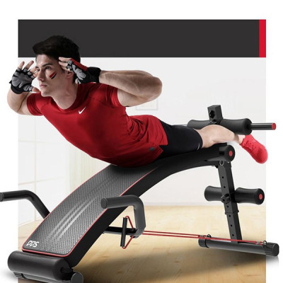 Ghế tập bụng đa năng DDS-104, ghế tập bụng điều chỉnh chịu tải 120kg kèm dây kéo đa năng, con lăn tập cơ bụng