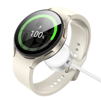 Dock sạc nhanh khung nhôm Hoco CW59 dành cho Apple watch/ Samsung Galaxy Watch cổng type C, Dây Bọc Dù_ Hàng Chính Hãng