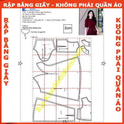 [Freeship đơn từ 0đ] Rập giấy A0 mã 1145- không phải quần áo (BẢN VẼ)