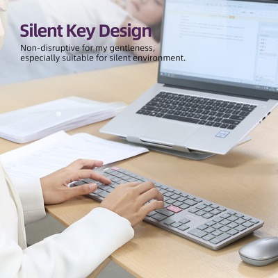 Bàn Phím Không Dây MicroPack Lifestyle K-310W Bàn Phím Cắt Kéo Kiểu Dáng Mỏng Thiết Kế Bằng Nhôm Hoàn Thiện Cao Cấp Hàng Chính Hãng