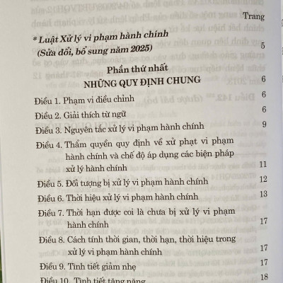 Luật Xử Lý Vi Phạm Hành Chính ( Sửa Đổi, Bổ Sung Năm 2025 )
