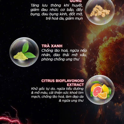 DMAXX thức uống bổ sung vitamin năng lượng không đường DAMODE 81 gói màu đỏ mỗi gói 2,2gr